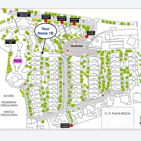 Comfortable Playa Roca Beachfront Access 别墅 *